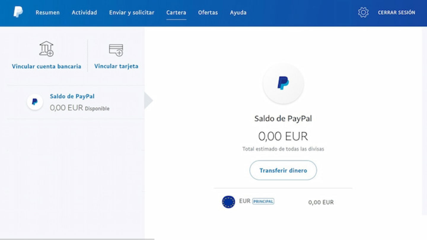 En caso de que lo necesites, PayPal te permite añadir saldo desde tu cuenta bancaria o tarjeta