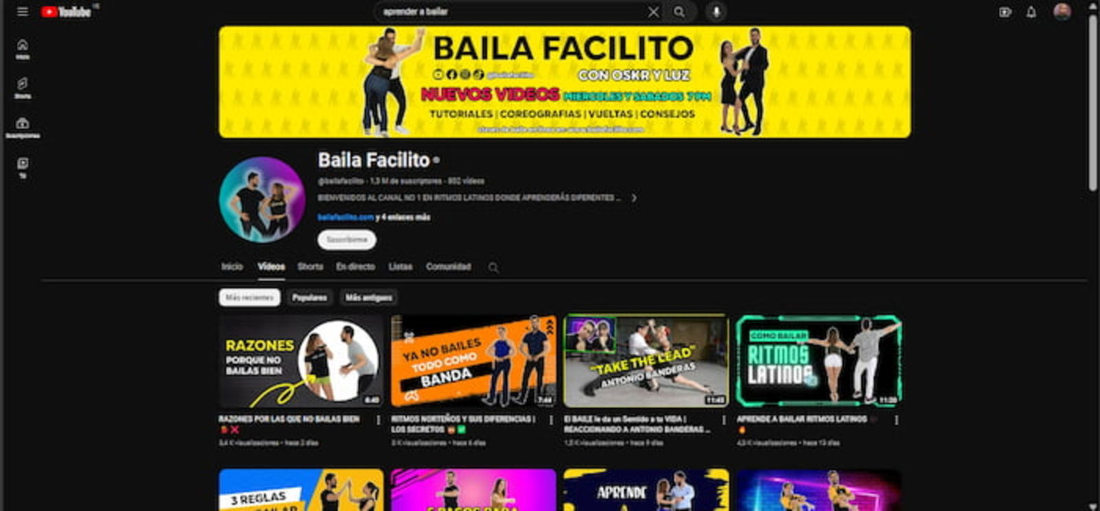 Los mejores canales de YouTube para aprender a bailar