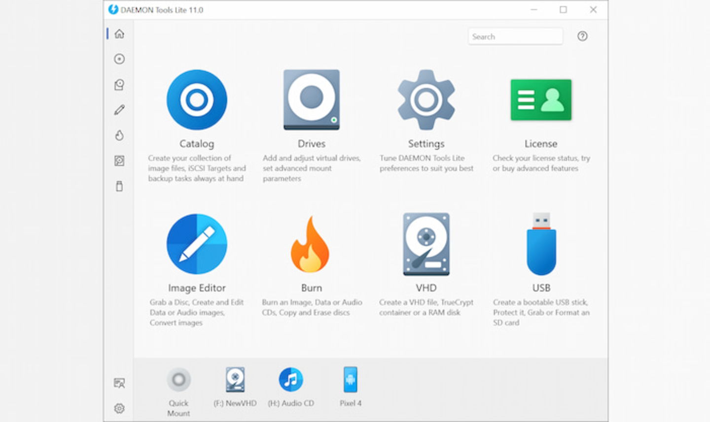 DAEMON Tools es una de las herramientas más populares para gestionar archivos bin en PC