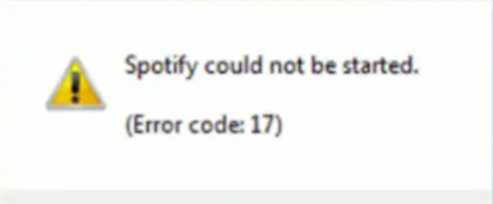 El código de error 17 se puede experimentar en la app de Spotify para Windows