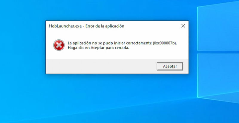 la aplicacion no se pudo iniciar correctamente 0xc00007b