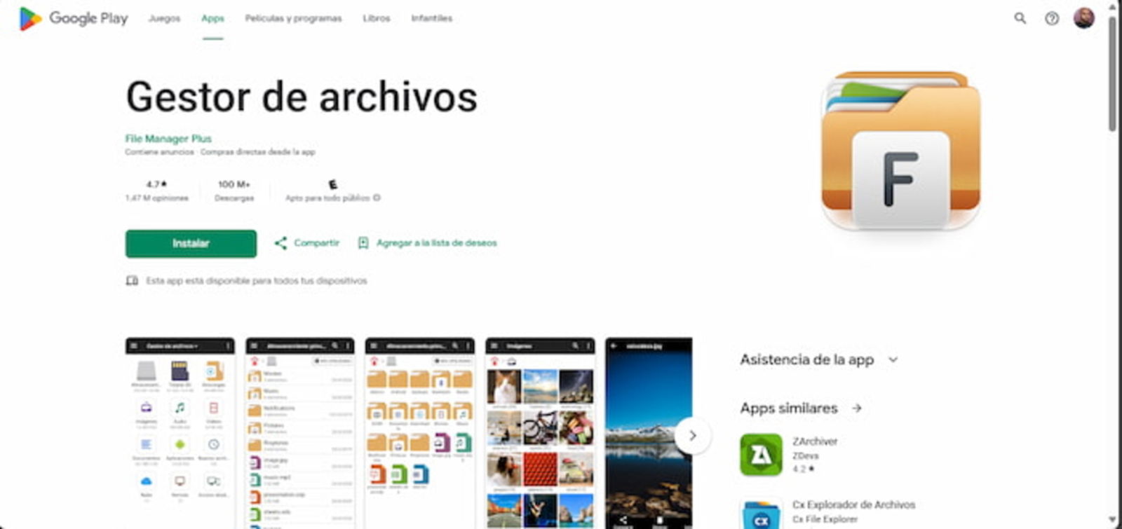 Gestor de archivos es una popular aplicación que te permite manejar tus archivos en el móvil y mucho más