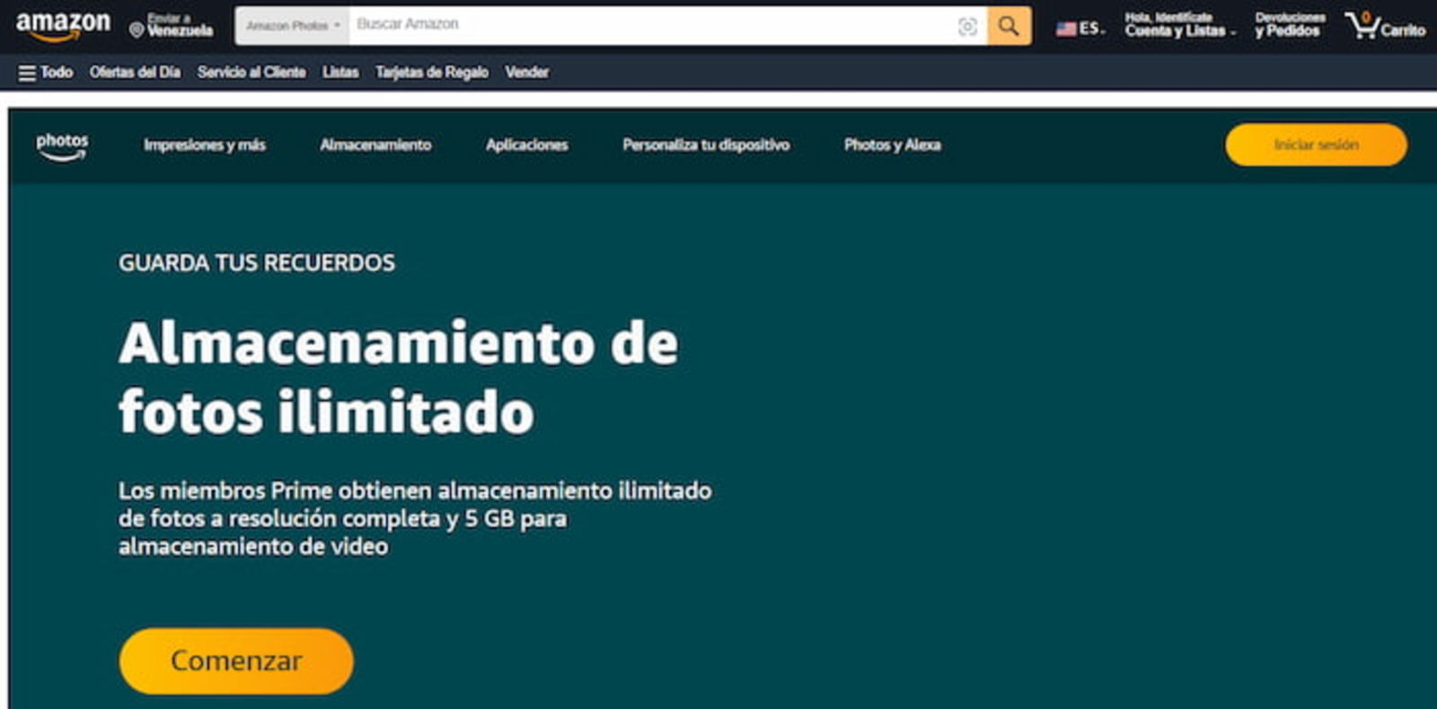 Lo primero es subir tus fotos a la nube de Amazon