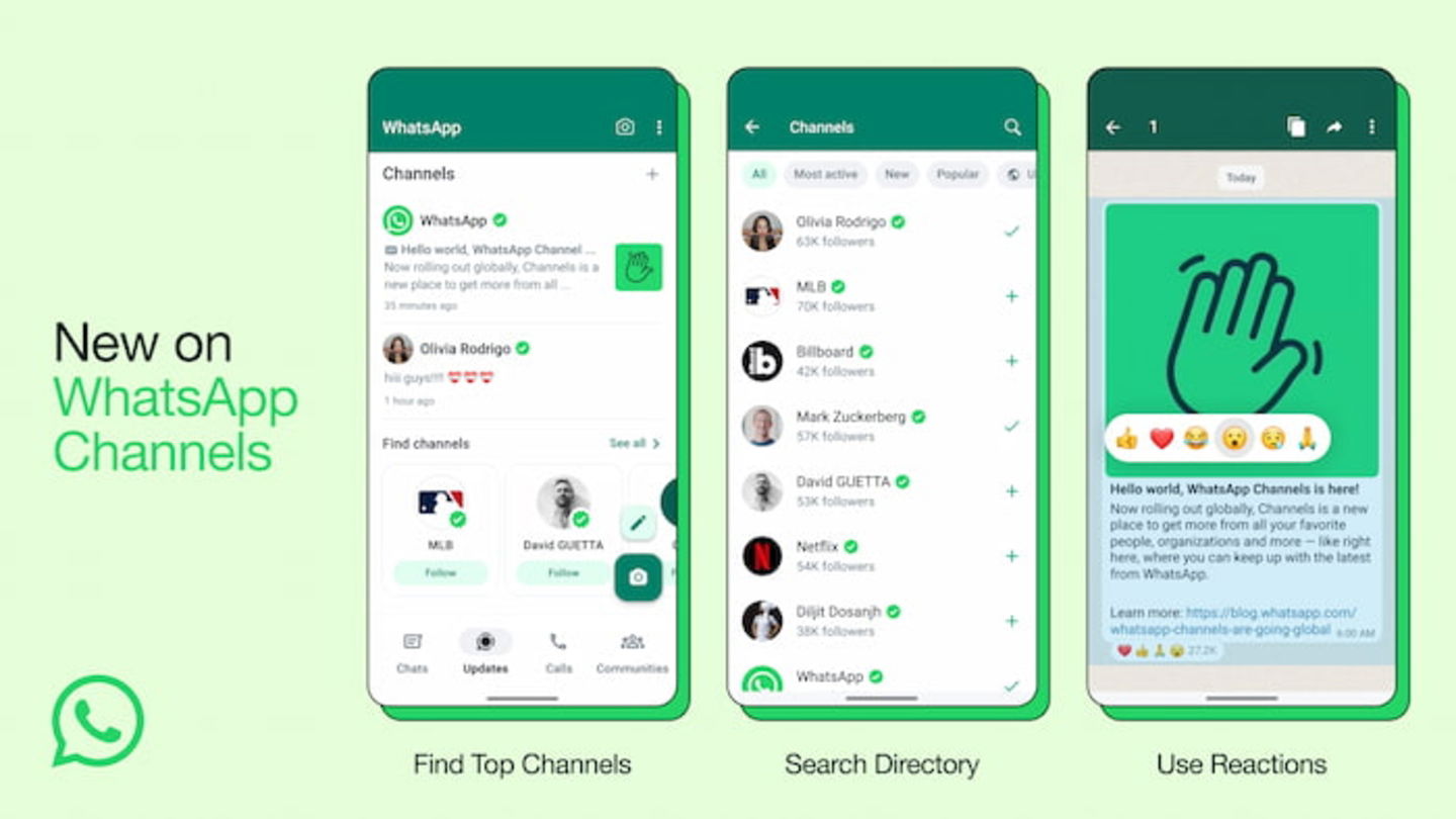 Los canales de WhatsApp son una nueva función diseñada para seguir los temas que nos interesan