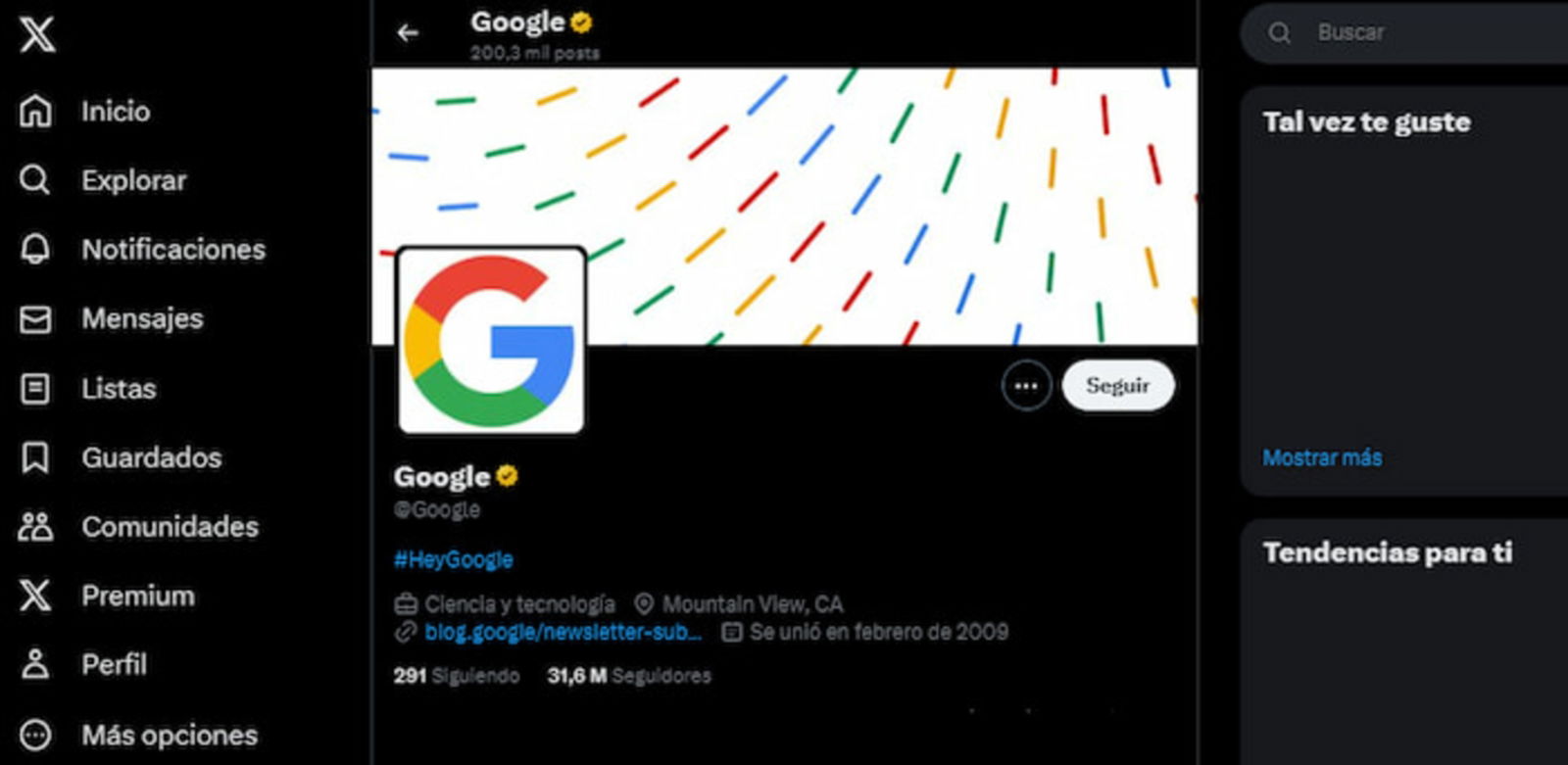 También puedes intentar ponerte en contacto con Google y sus productos a través de sus cuentas en redes sociales