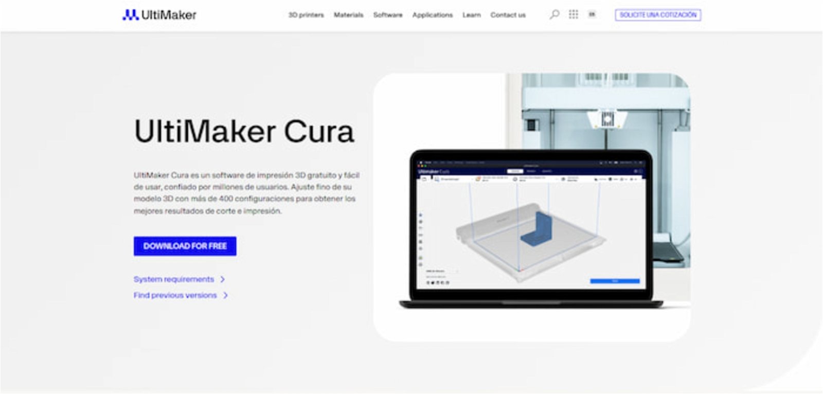 Cura es la herramienta de UltiMaker diseñada para gestionar todo el proceso de corte 3D y, posteriormente, de impresión