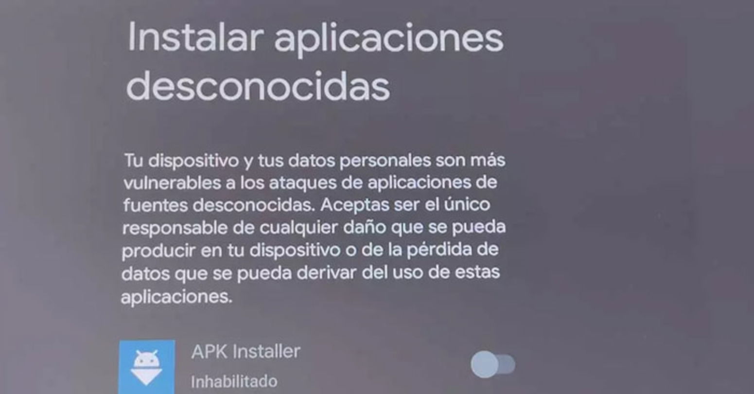 Es importante que concedas permiso a APK Installer by Uptodown para poder instalar apps de fuentes desconocidas