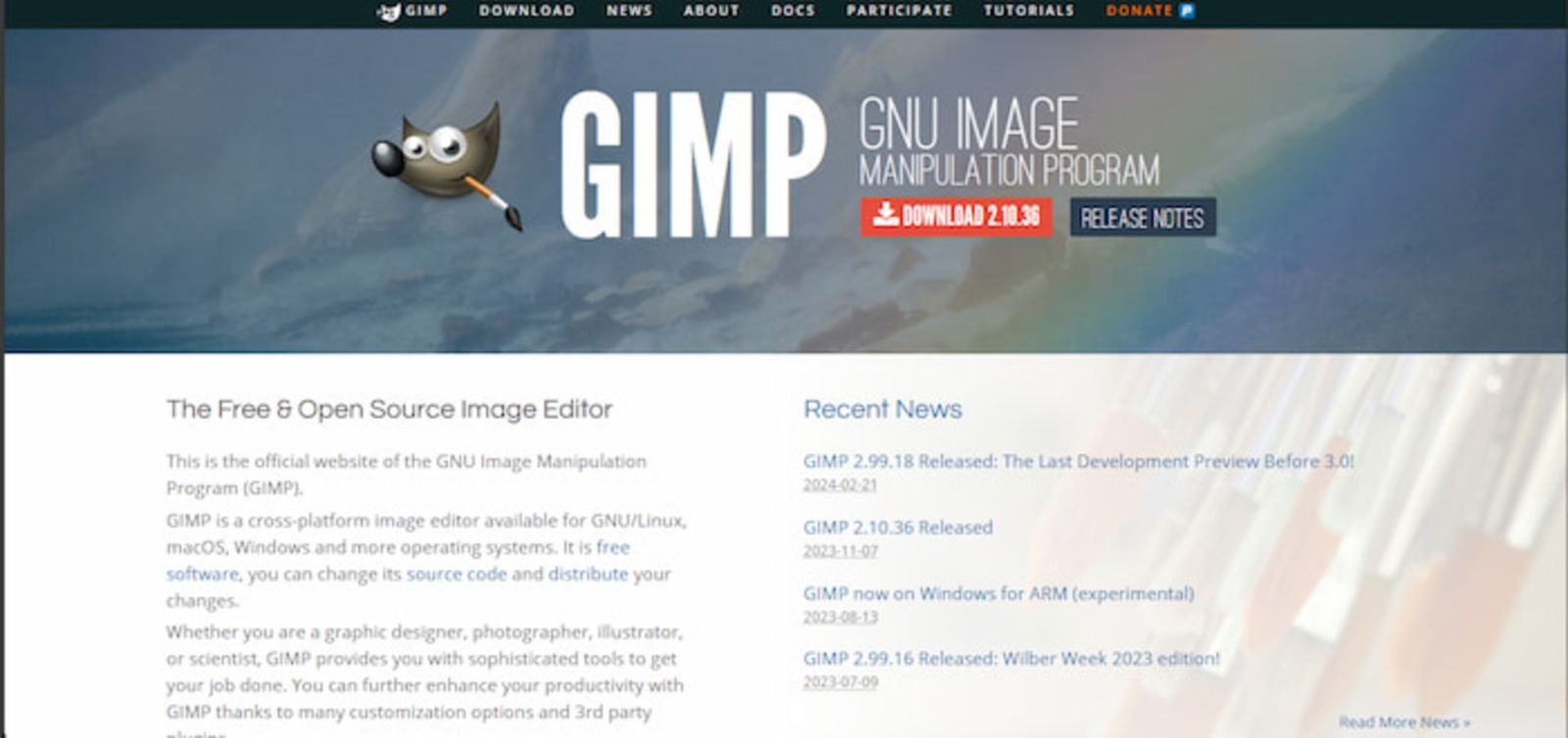 GIMP es uno de los mejores editores de imágenes y que también funciona muy bien para diseñadores gráficos y artistas