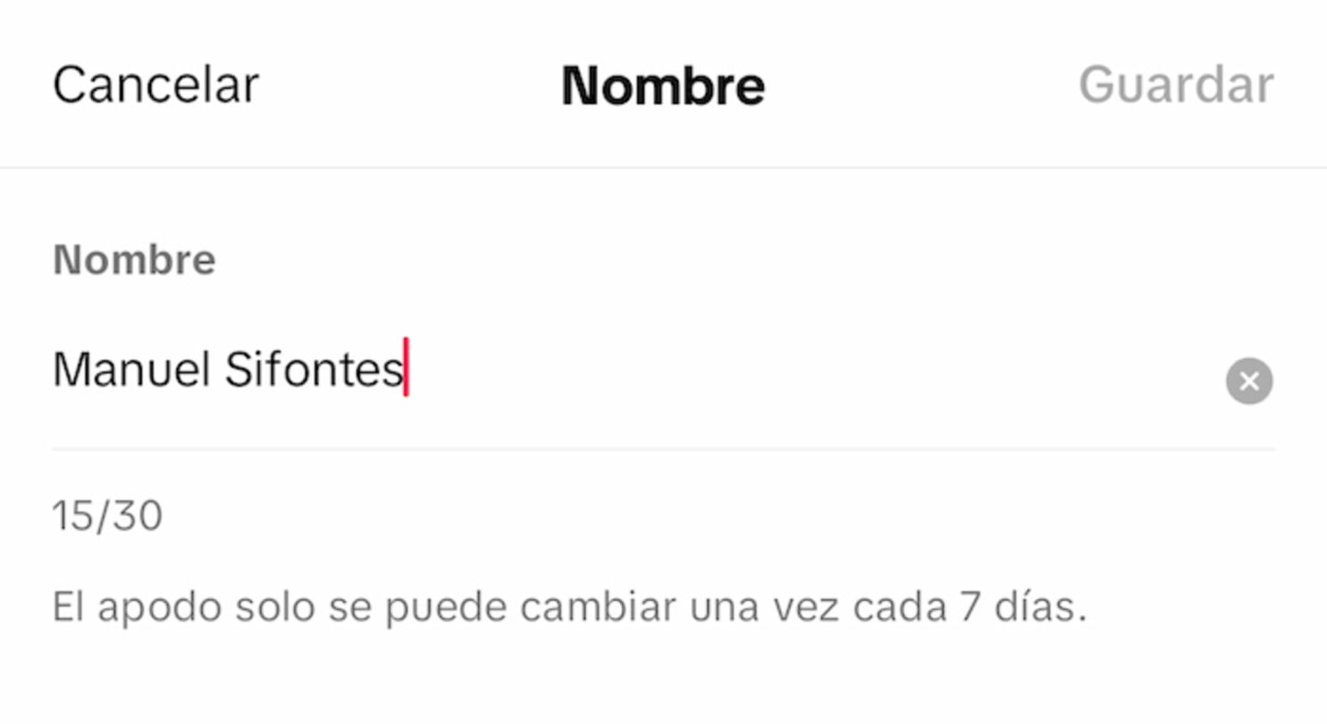 Puedes cambiar tu apodo o nombre en TikTok, pero también debes esperar algún tiempo antes de volver a editarlo