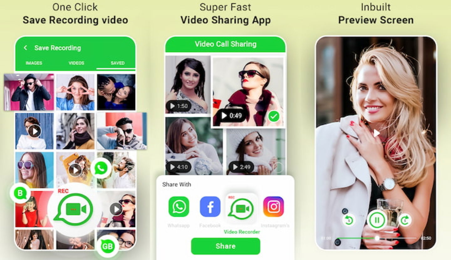 Si buscas una app optimizada y especializada en permitir grabar videollamadas de WhatsApp, entonces debes echarle un vistazo a esta opción