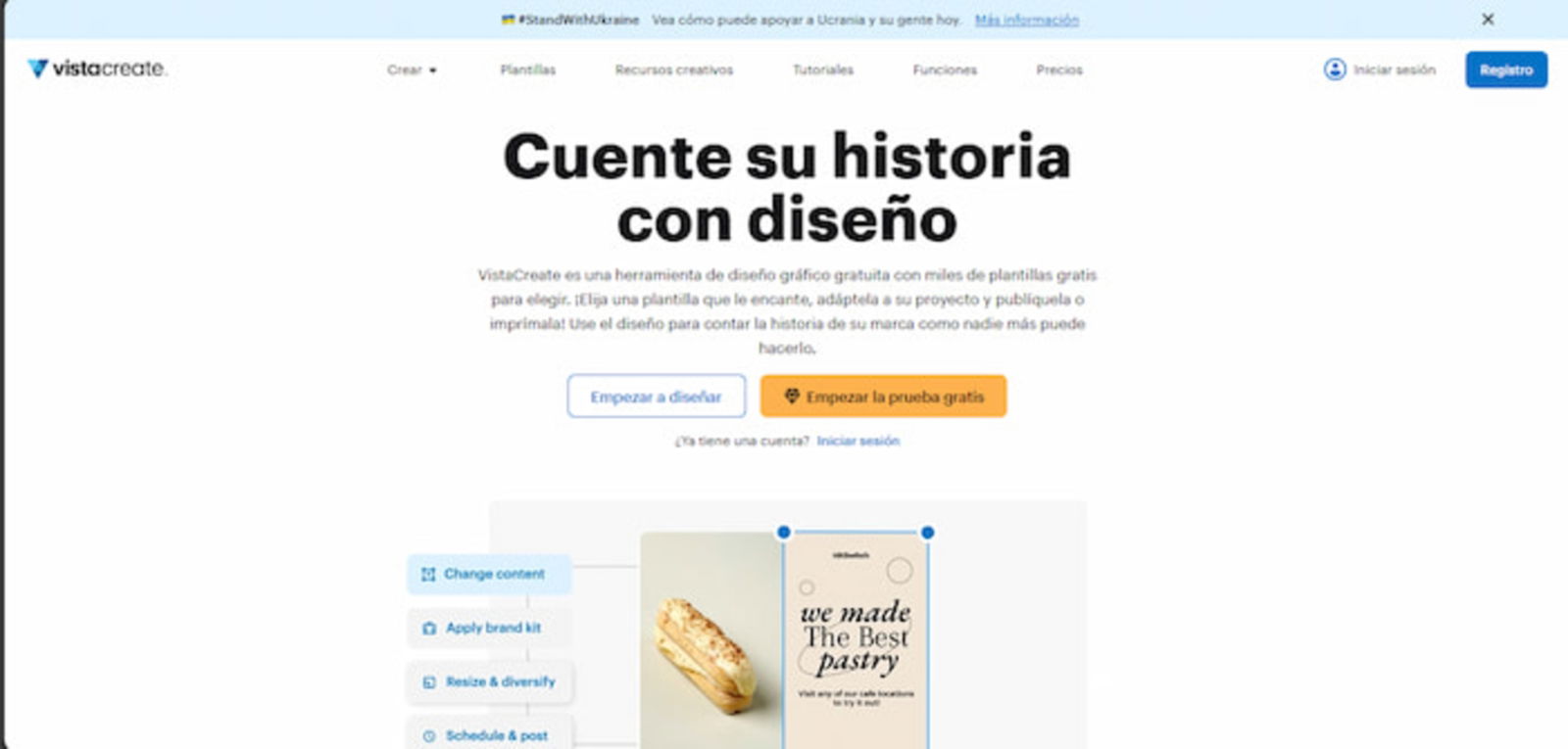 VistaCreate es de las mejores alternativas a Canva que puedes encontrar, así como también de las más completas en su segmento