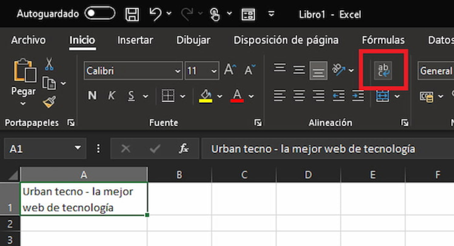 Microsofr Excel integra una herramienta para ajustar el texto de forma automática