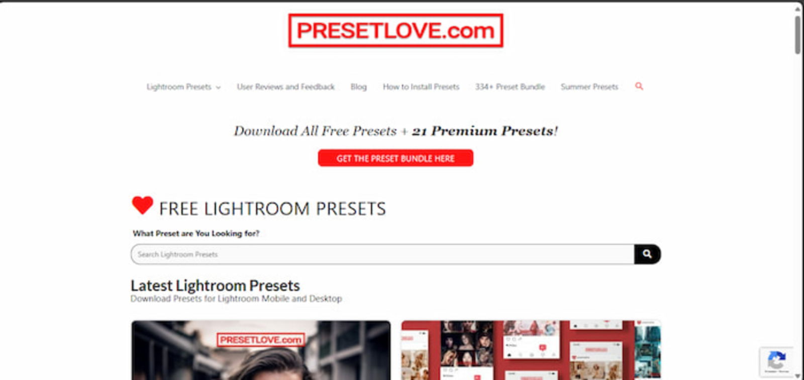 Preset Love es otra estupenda alternativa para encontrar presets de Lightroom