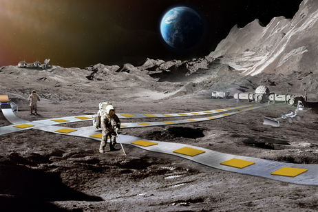 Este sistema de ferrocarril magnético es una de las propuestas de la NASA para el transporte en la Luna