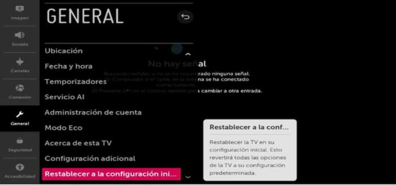 Así puedes resetear de fábrica tu Smart TV de LG en pocos pasos