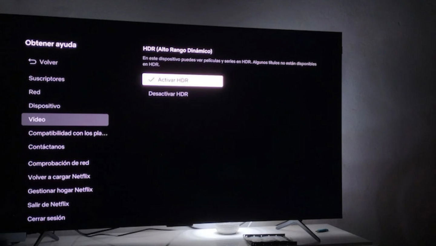 Así de fácil puedes activar o desactivar el HDR en Netflix desde tu TV