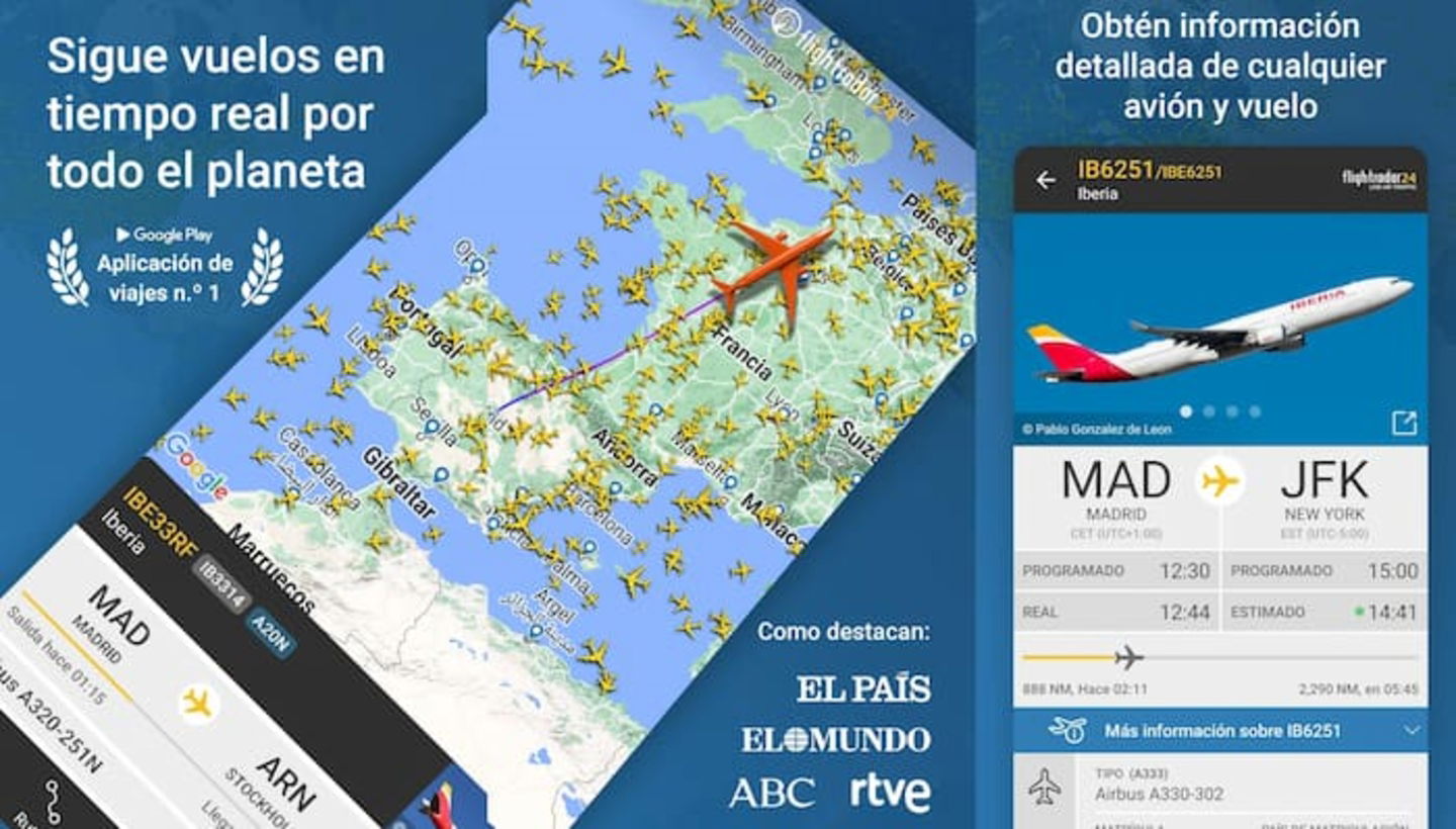 Esta es una de las aplicaciones más populares para seguir y rastrear vuelos en directo desde el móvil