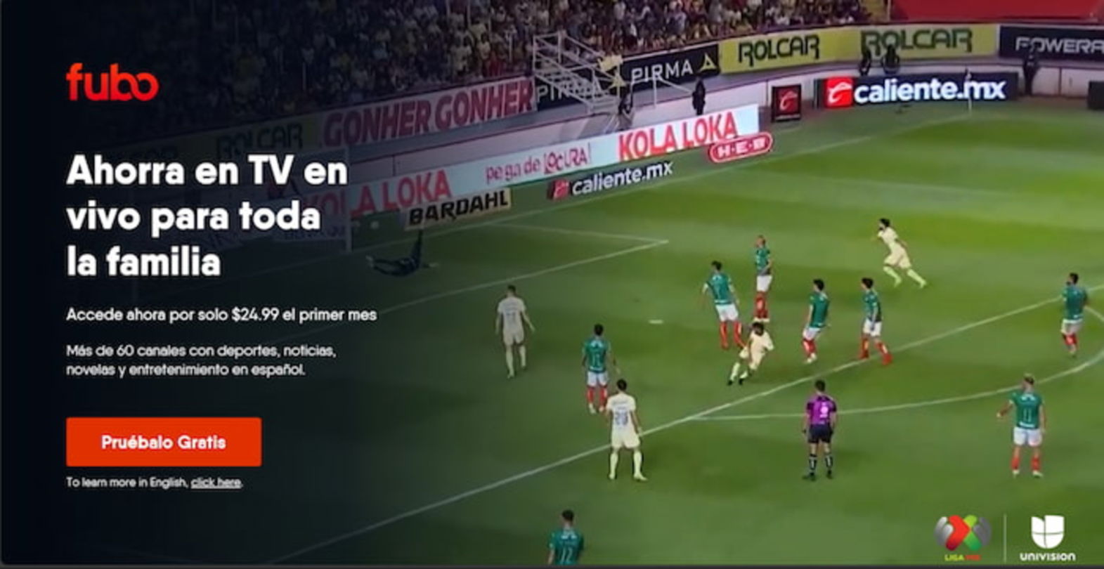 FuboTV también puede estar muy bien para mirar los canales de TDT