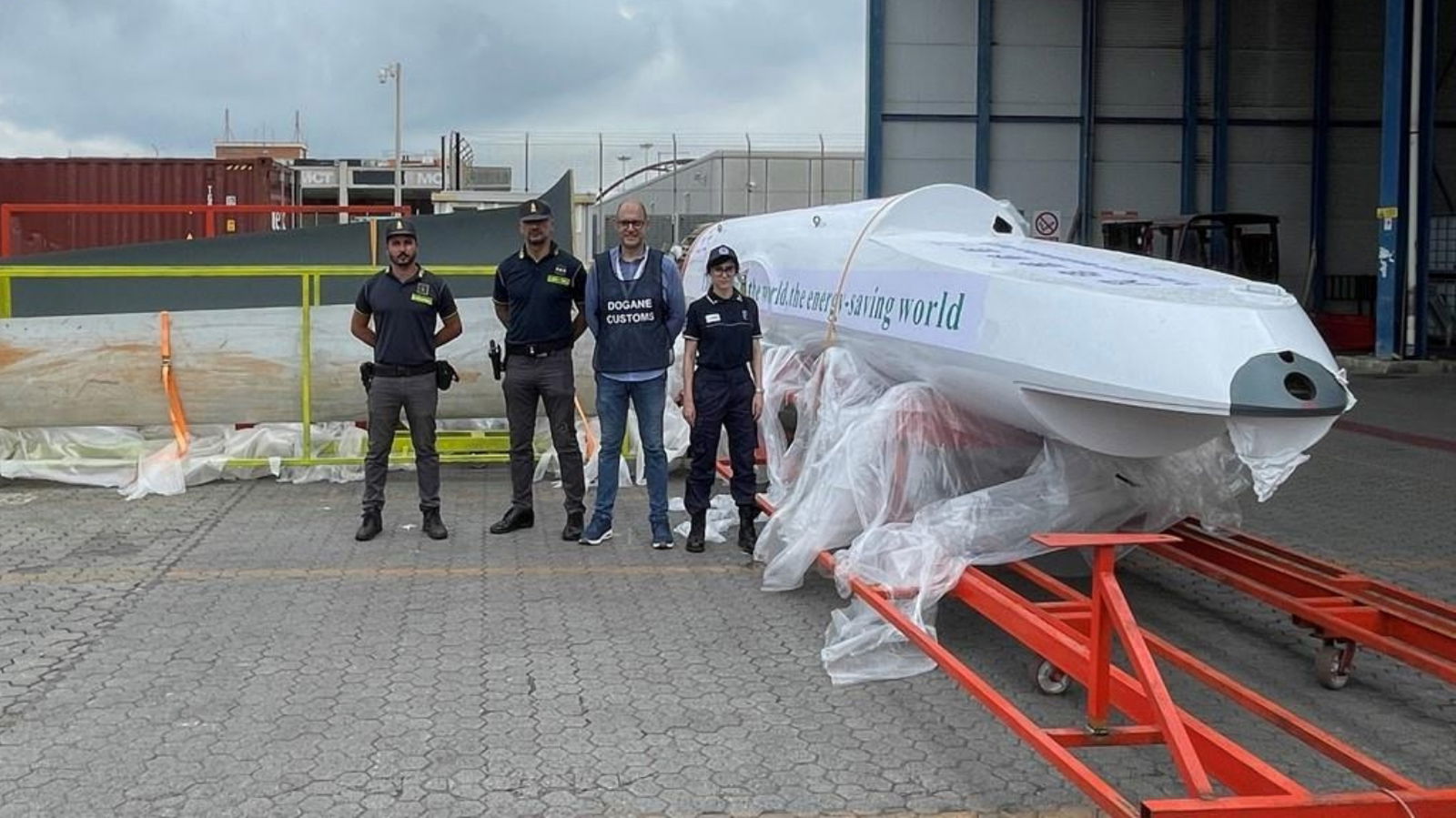 Imagen de uno de los drones descubiertos en el puerto de Gioia Tauro