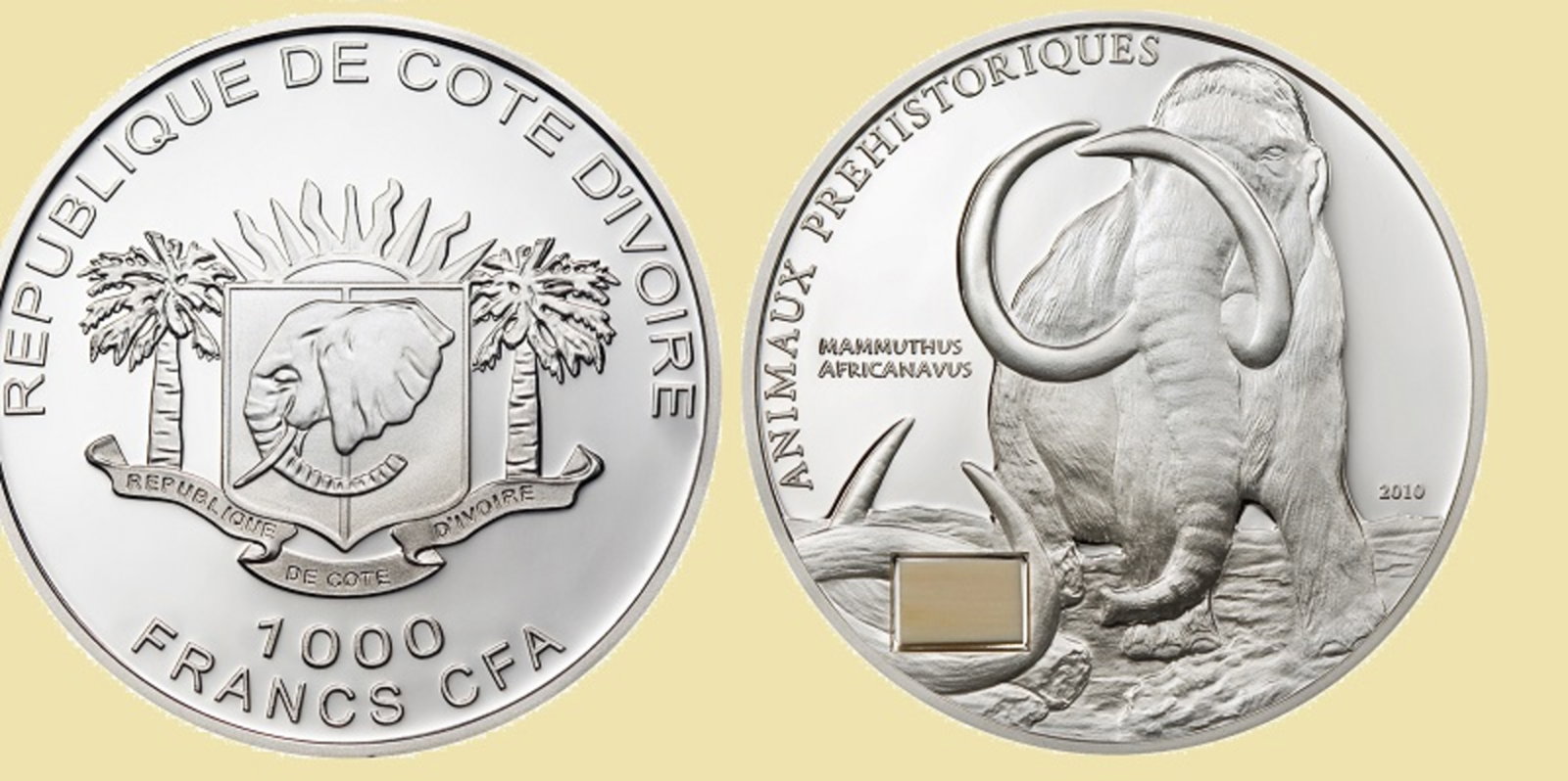 Costa de Marfil tiene una de las monedas más peculiares del planeta. Utilizaron colmillo de mamut para fabricarla y no tiene un precio exorbitante