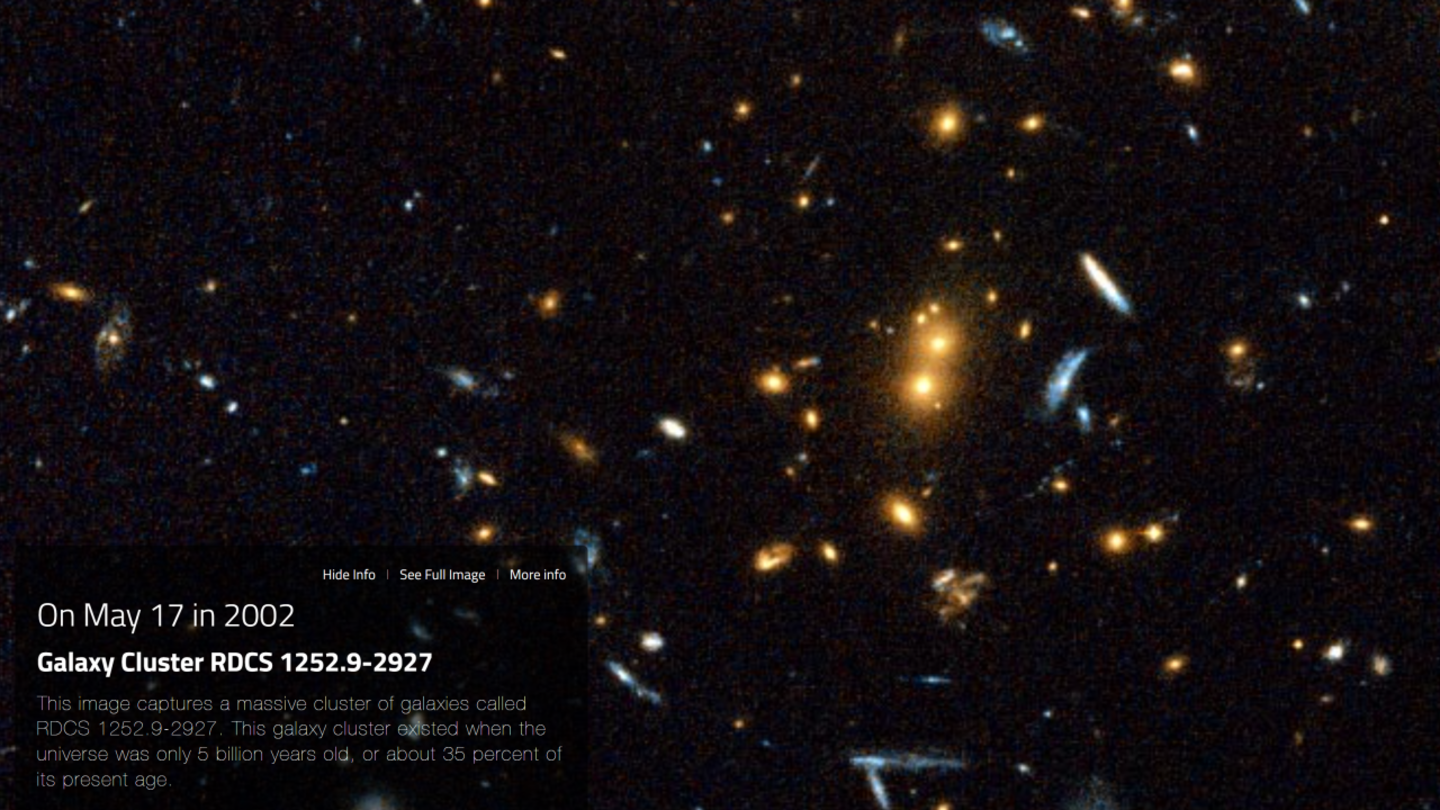 Captura de pantalla de una imagen obtenida por Hubble el 17 de mayo