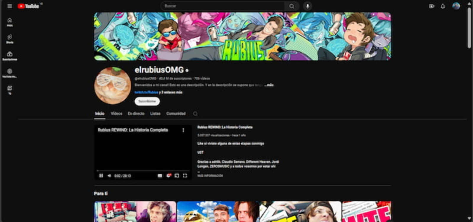 elrubiusOMG es uno de los canales más grandes de España