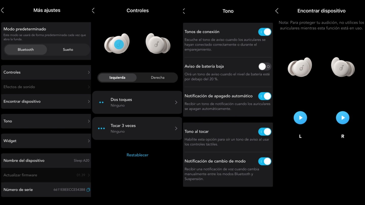 Existen diversas maneras de configurar los soundcore Sleep A20