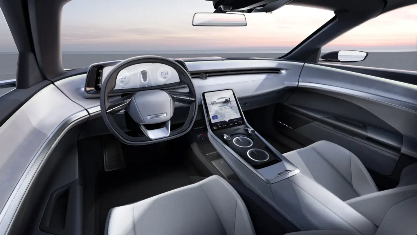 Imagen del interior del DeLorean Alpha5