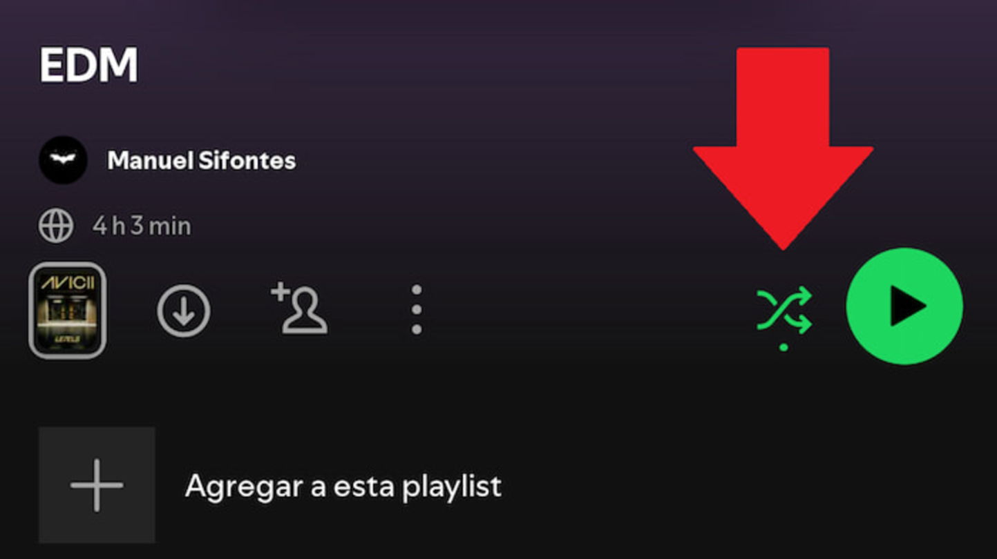 Puedes desactivar el modo aleatorio en la app de Spotify de forma sencilla