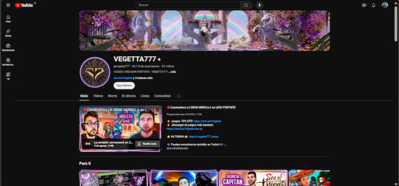 VEGETTA777 es otro de los máximos exponentes de YouTube en España