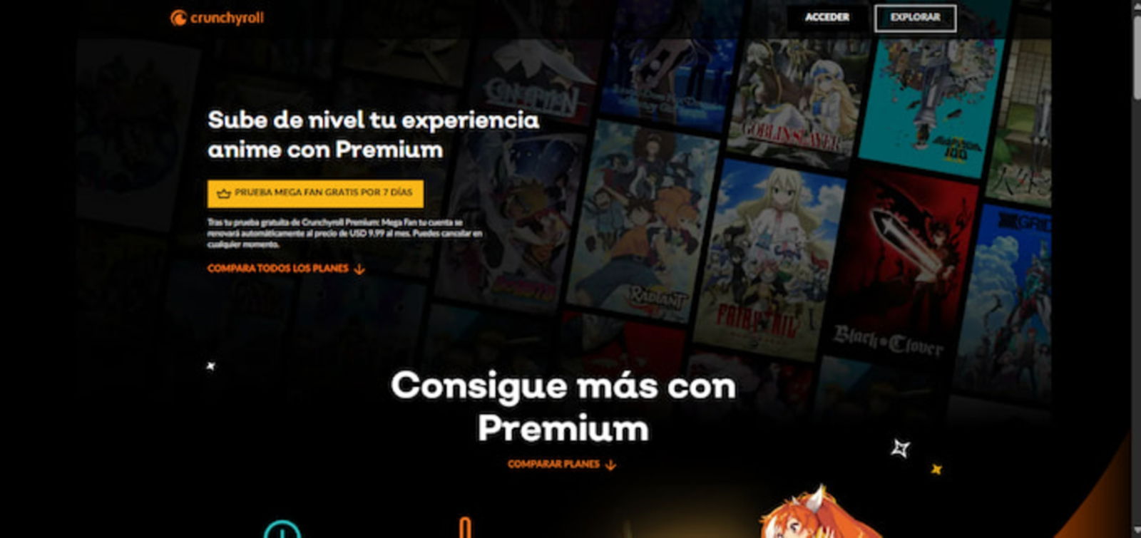 Así puedes probar la cuenta gratuita de Crunchyroll