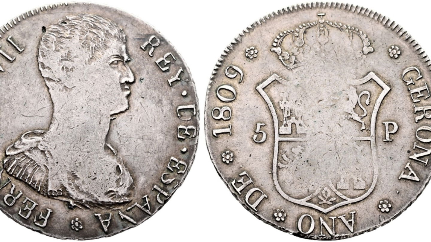 Esta es la moneda de 5 pesetas de Gerona