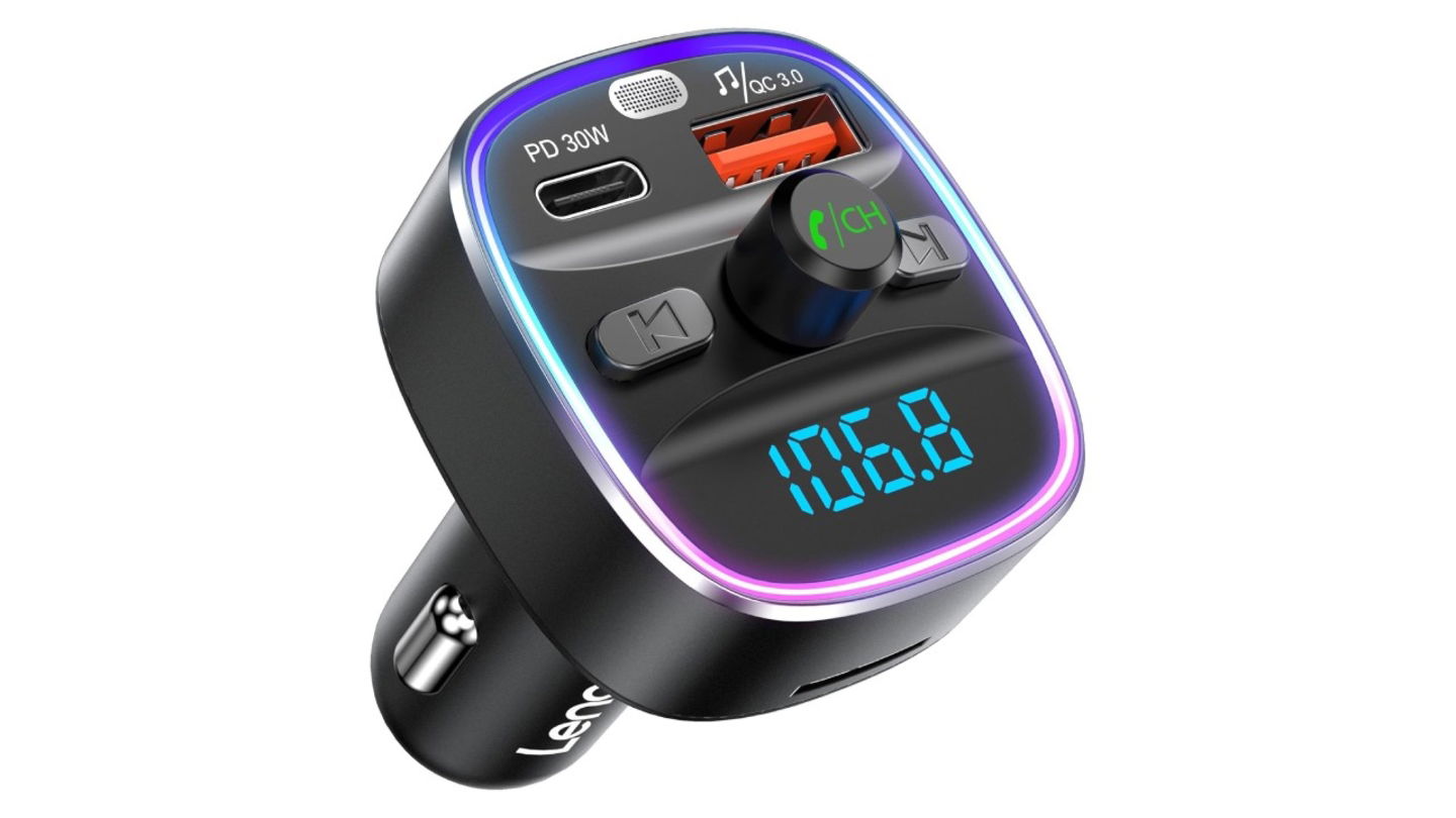 LENCENT Transmisor FM Bluetooth 5.4 para Coche