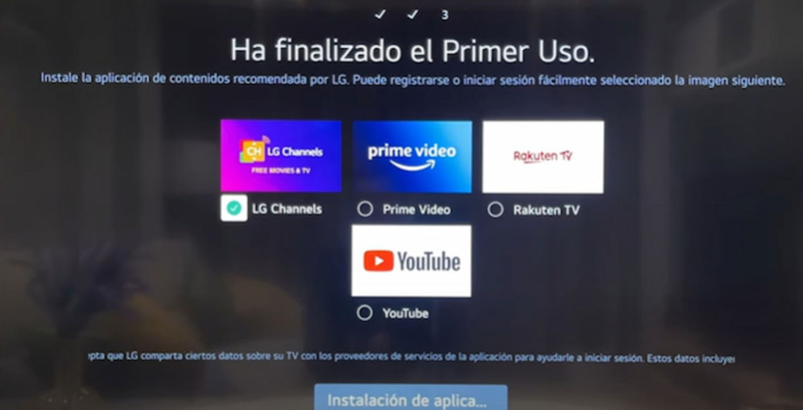 Por último, eliges si quieres que se instalen algunas apps recomendadas