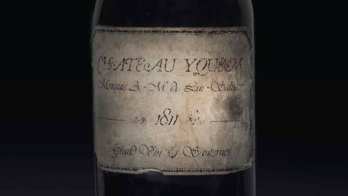 Imagen de archivo de una botella de Château d'Yquem 1811