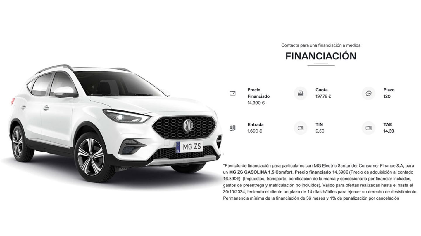 ejemplo mg zs financiado