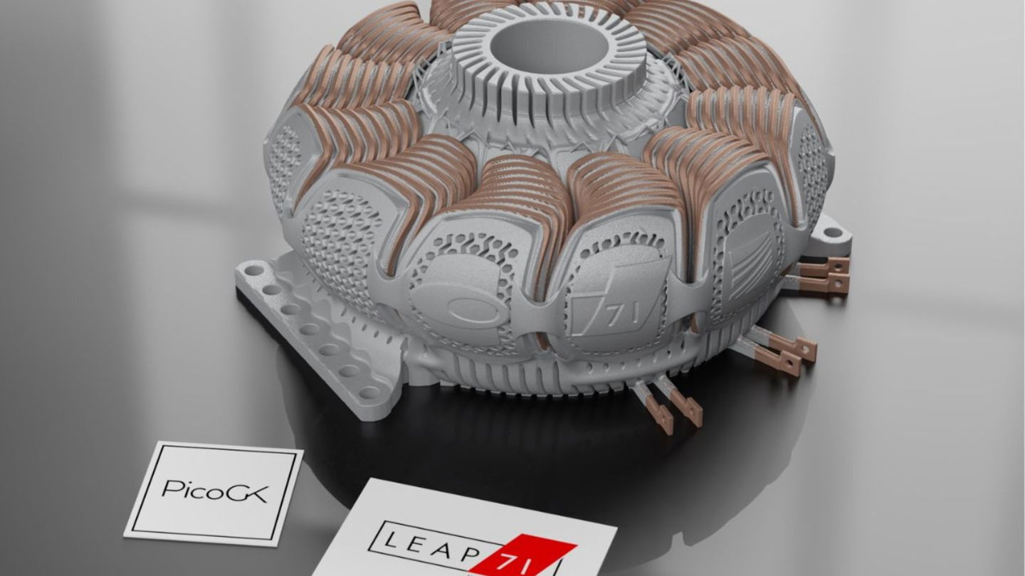 Prototipo de motor eléctrico de LEAP 71