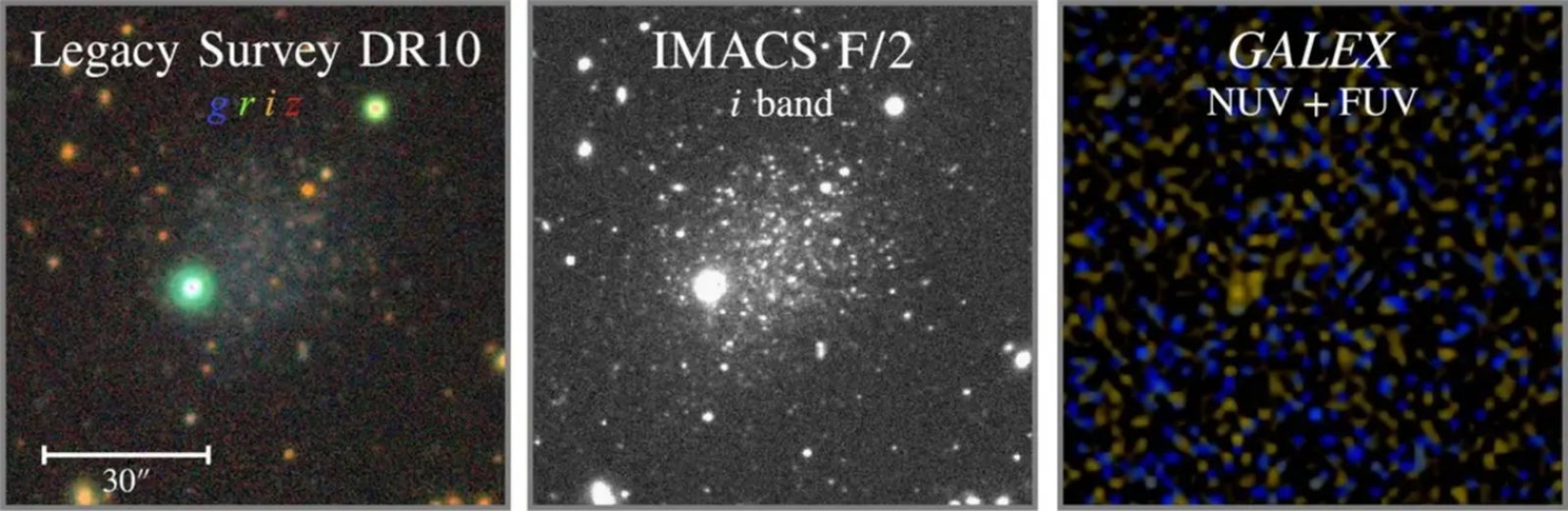 Imágenes de la galaxia Erizo en diferentes longitudes de onda