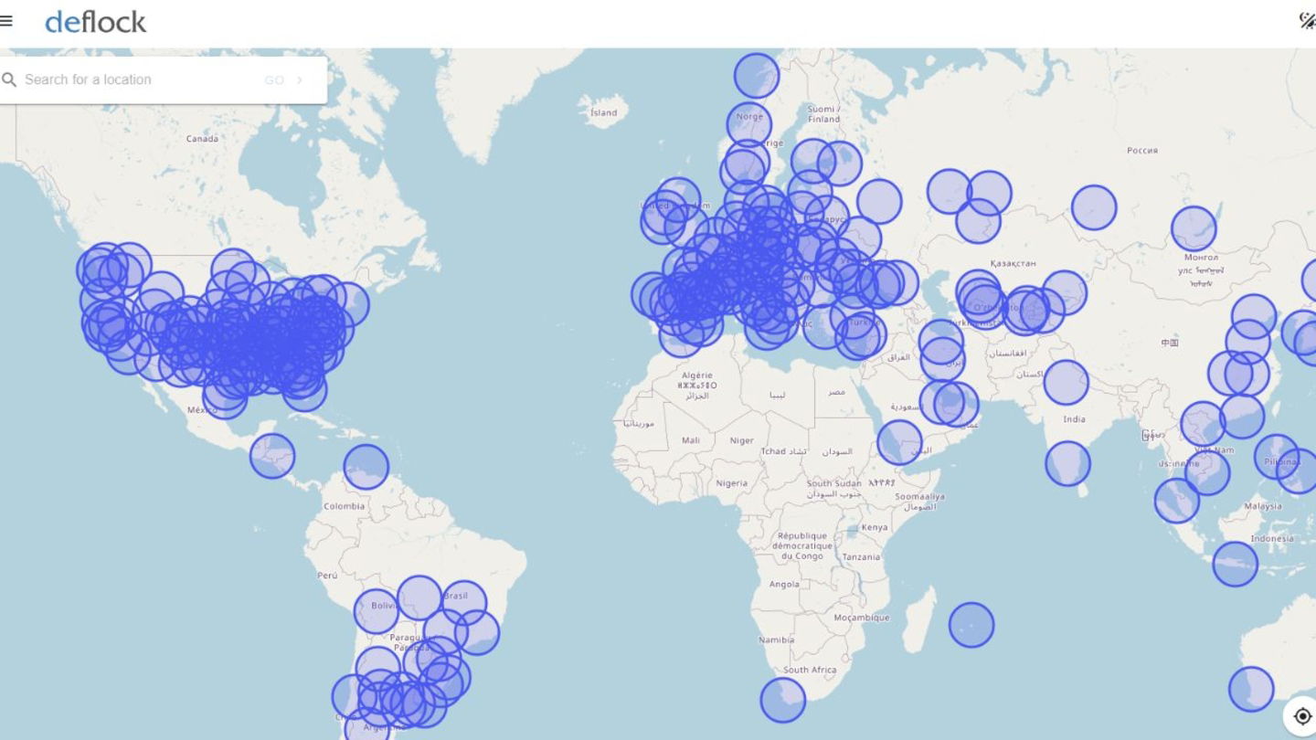 Mapa de DeFlock