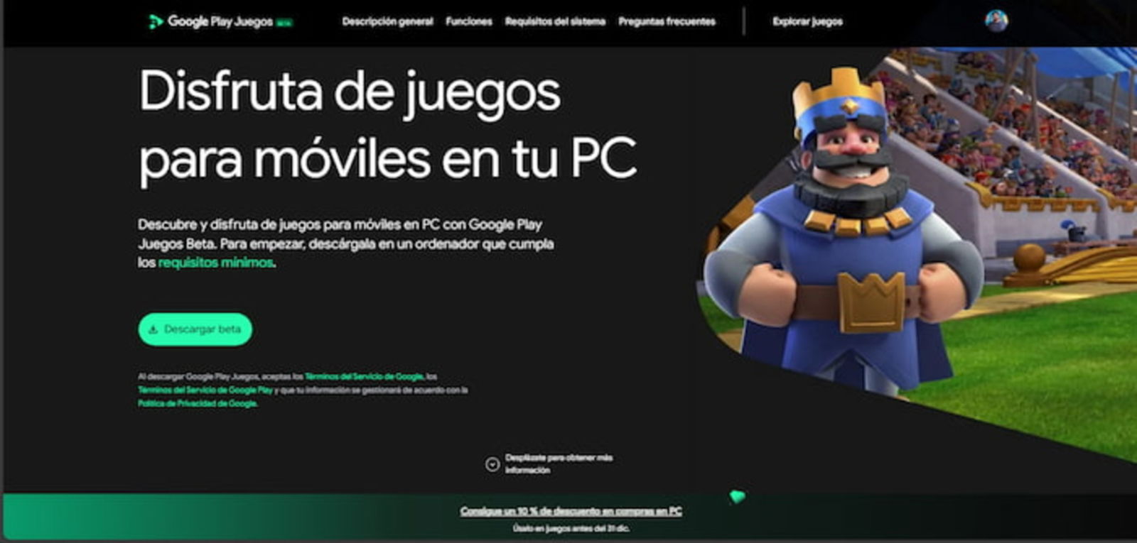 Si quieres jugar a títulos de Android en tu ordenador, entonces la solución es instalar Google Play Games en PC