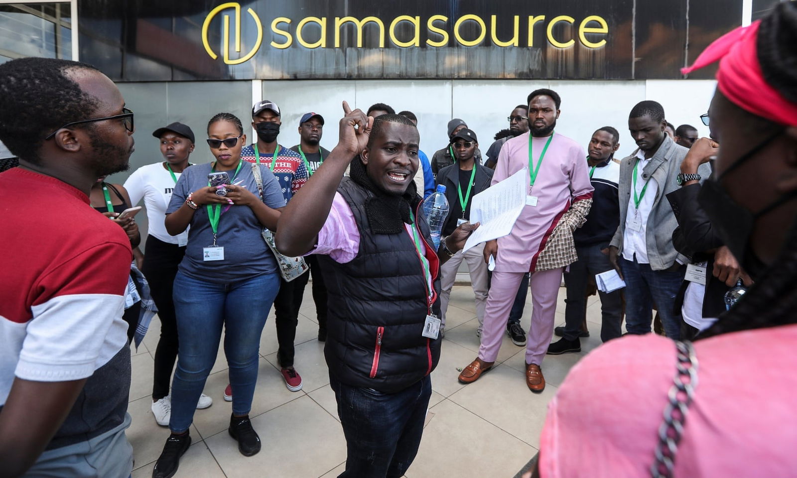 Trabajadores de Samasource manifestándose