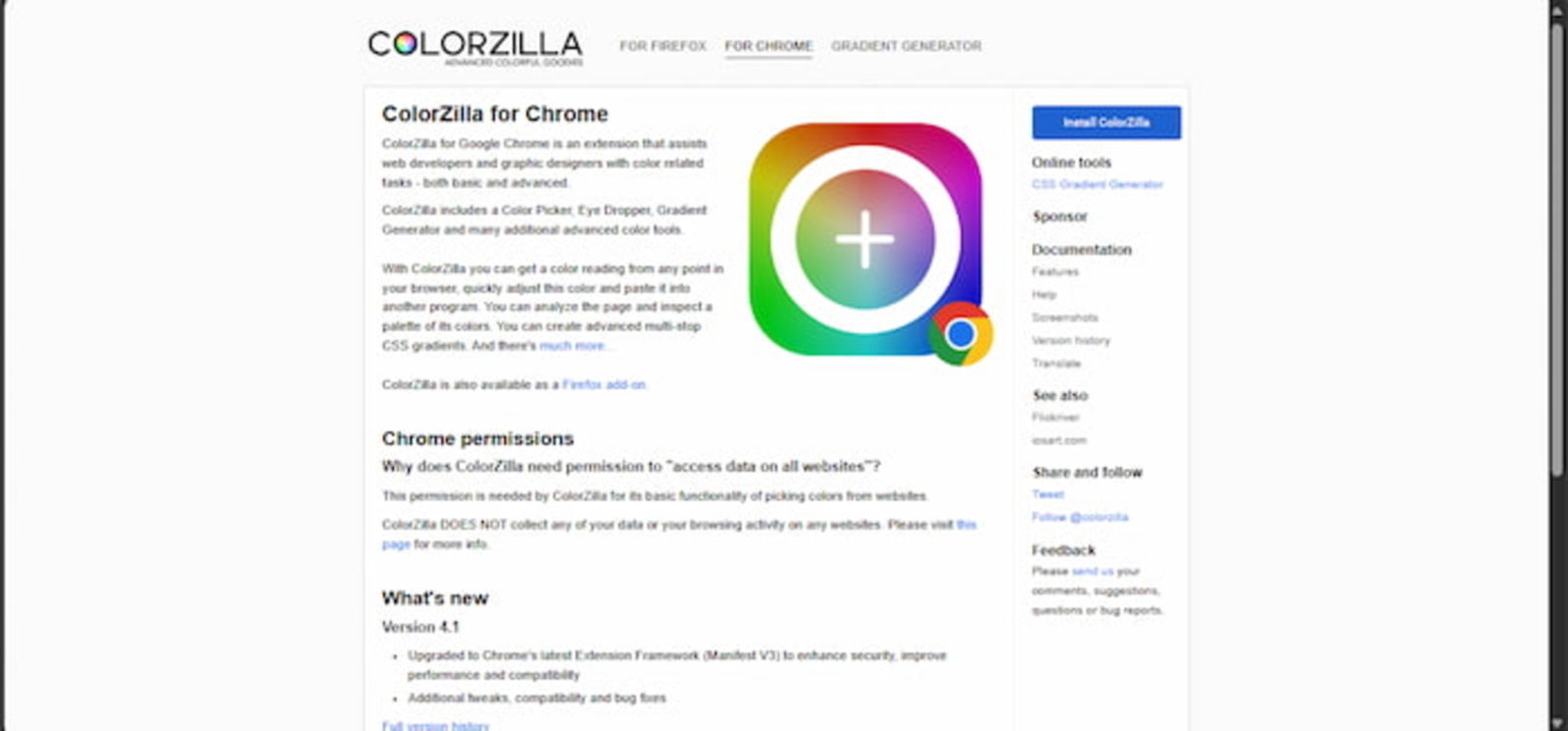 ColorZilla es una estupenda herramienta y extensión para identificar colores de todo lo que veas en la web