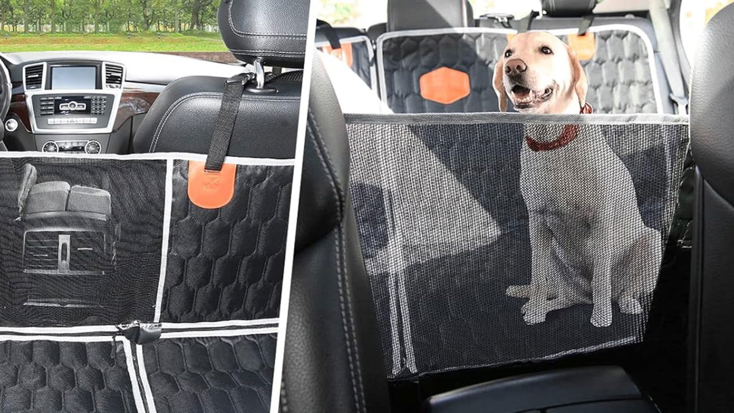 funda compartimentos asientos perro coche