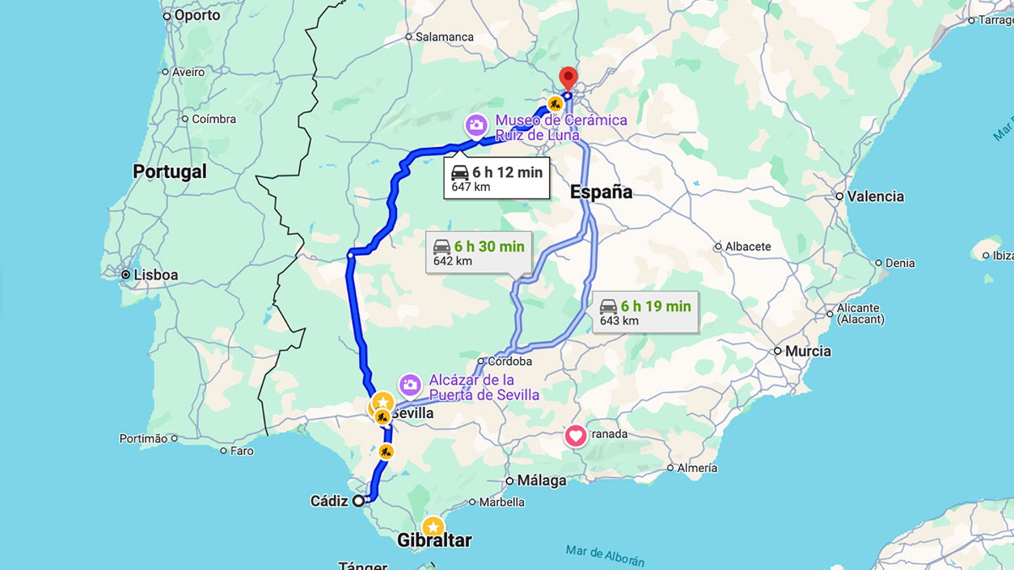 autovia vs autopista mapa