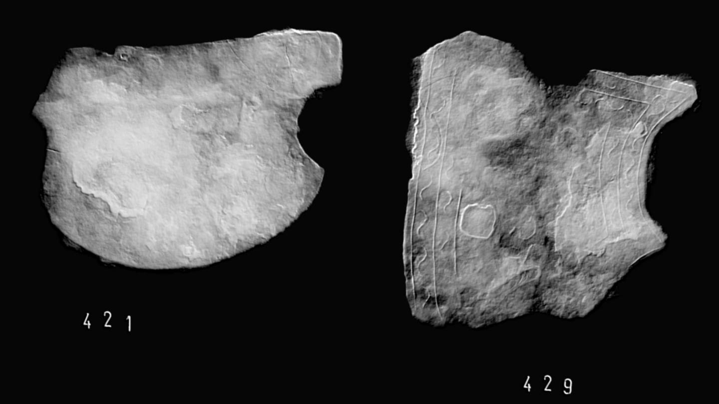 Escáner de rayos X realizado al casco romano danés