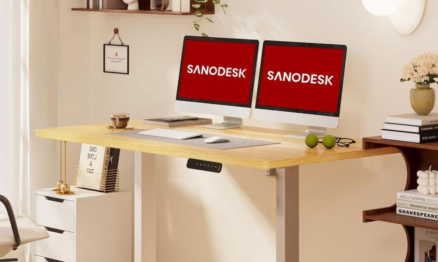 Este escritorio de SANODESK es elevable y tiene un gran descuento