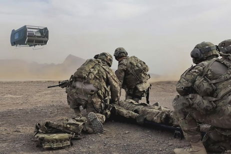 Un dron "contenedor", la idea para sustituir los helicópteros militares. Reducirán costes y serán más eficientes