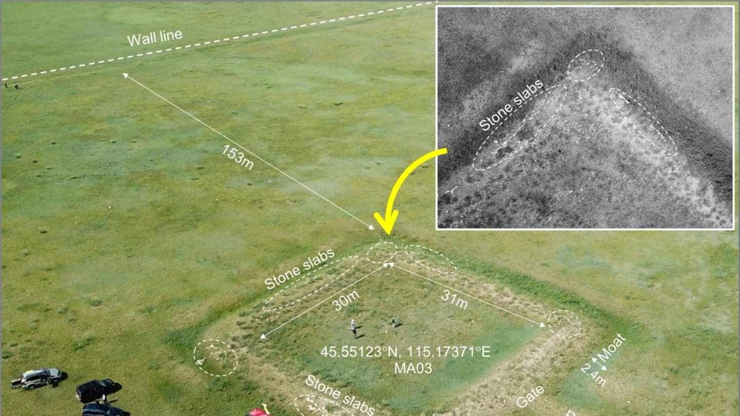 Imagen aérea de la zona del yacimiento en Mongolia