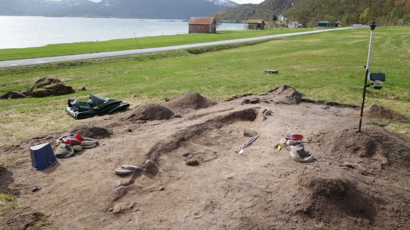 Imagen del lugar en la isla de Senja donde se ha encontrado la embarcación vikinga