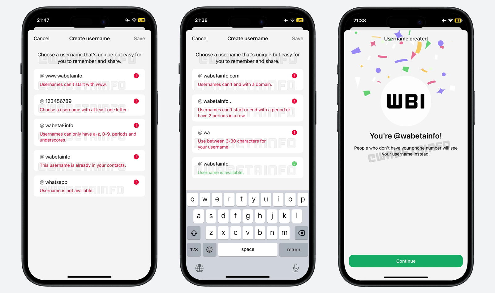 Nombres de usuario whatsapp
